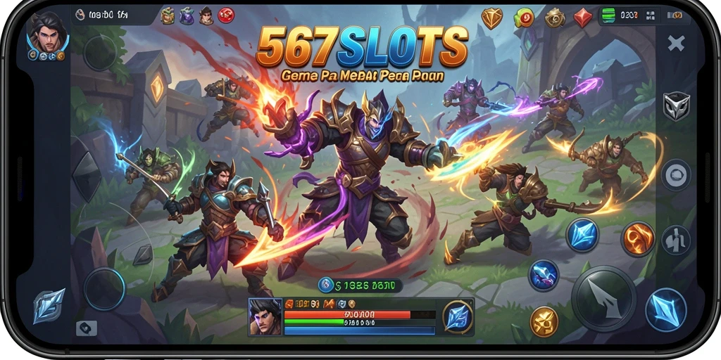 Gameplay 567SLOTS yang menegangkan saat pertempuran berlangsung.