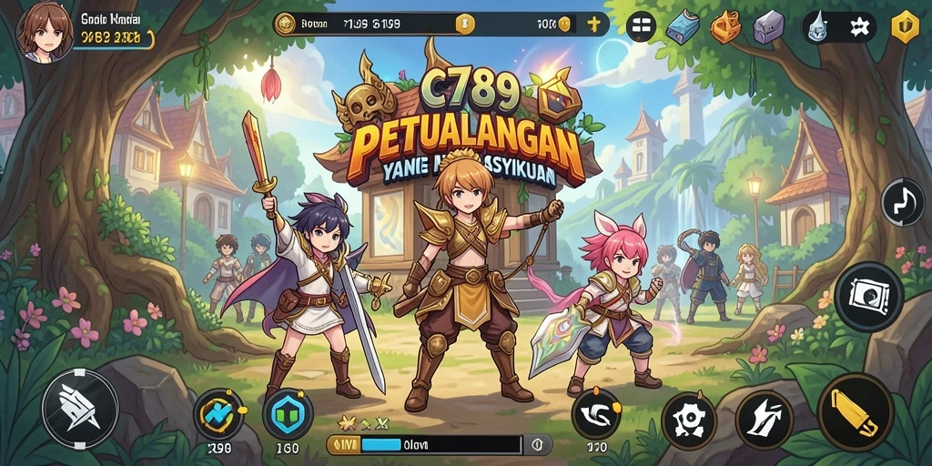 Tampilan permainan C789 yang penuh aksi dan karakter anime.