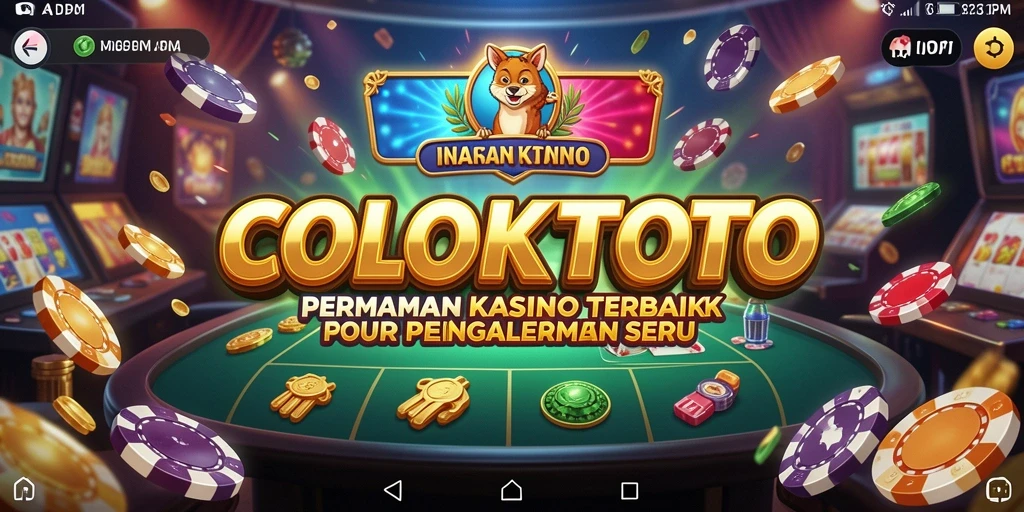 Screenshot utama COLOKTOTO menampilkan gameplay Kasino yang seru.