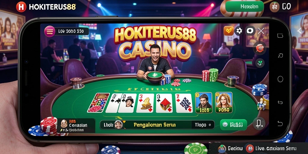 Tampilan gameplay menarik HOKITERUS88 dalam sesi Live Casino.