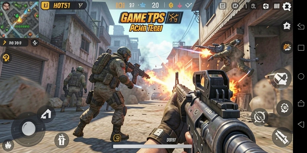 Gameplay HOT51 yang menegangkan dalam mode TPS.