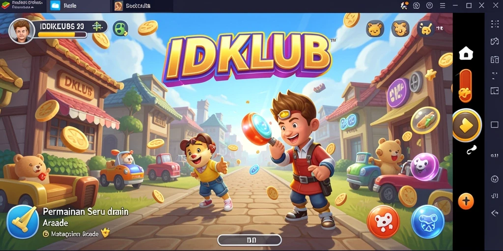 Gameplay seru IDKLUB dengan berbagai tantangan arcade.