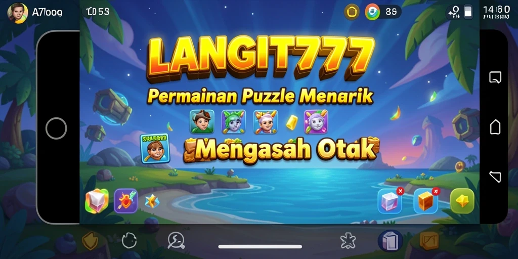 Screenshot gameplay LANGIT777 yang menampilkan tantangan puzzle seru.