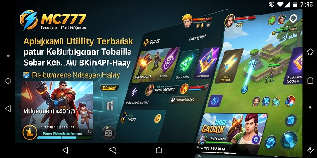 Tampilan utama aplikasi MC777 dengan berbagai fitur Utility yang mudah diakses.