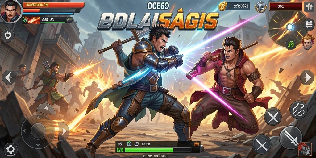 Tangkapan layar OCE69 menampilkan aksi pertarungan yang intens dan menarik.