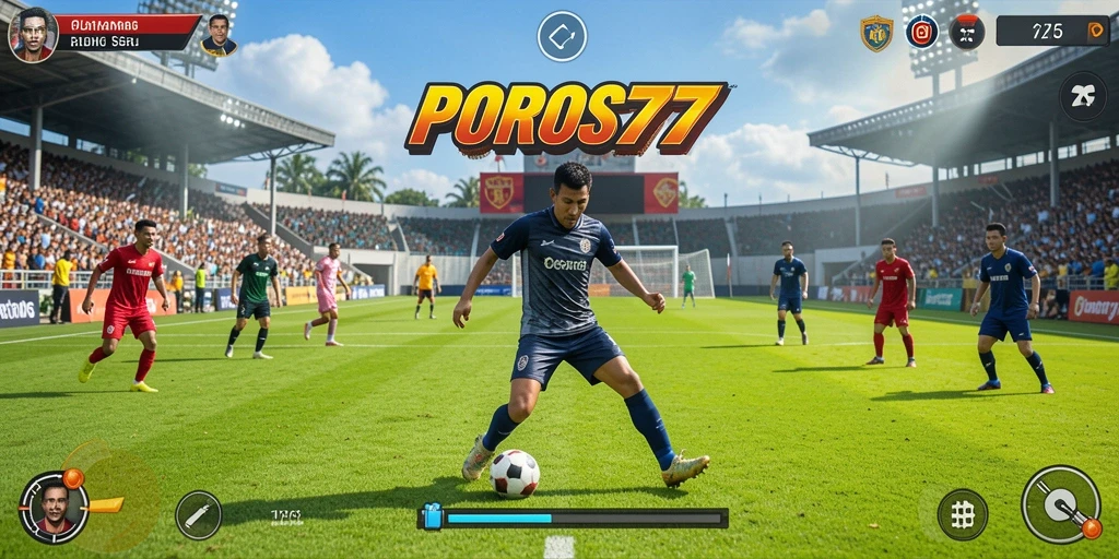 Screenshot dari gameplay seru POROS77 yang menampilkan aksi olahraga.