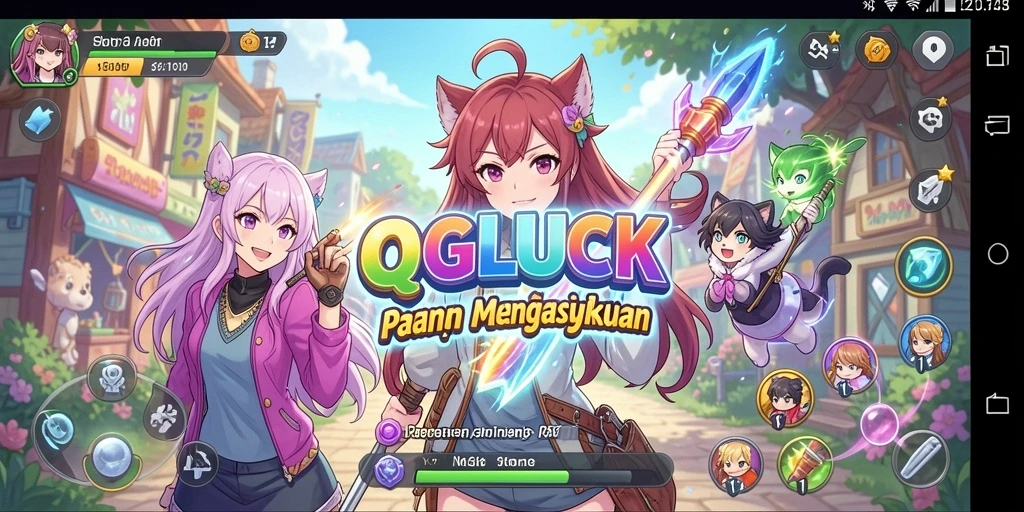 Menampilkan gameplay seru dan karakter anime menarik di QGLUCK.