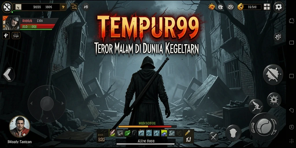 Tampilan gameplay TEMPUR99 dengan suasana Horror mencekam.