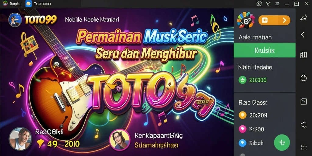 Tampilan gameplay TOTO99 dengan musik yang menyenangkan.