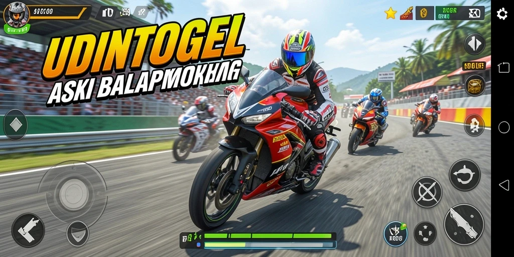 Gameplay seru balap motor di UDINTOGEL.